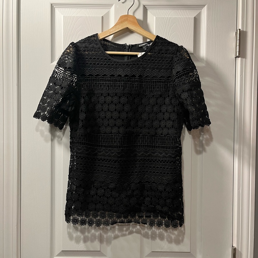 Elegant Black Lace Top